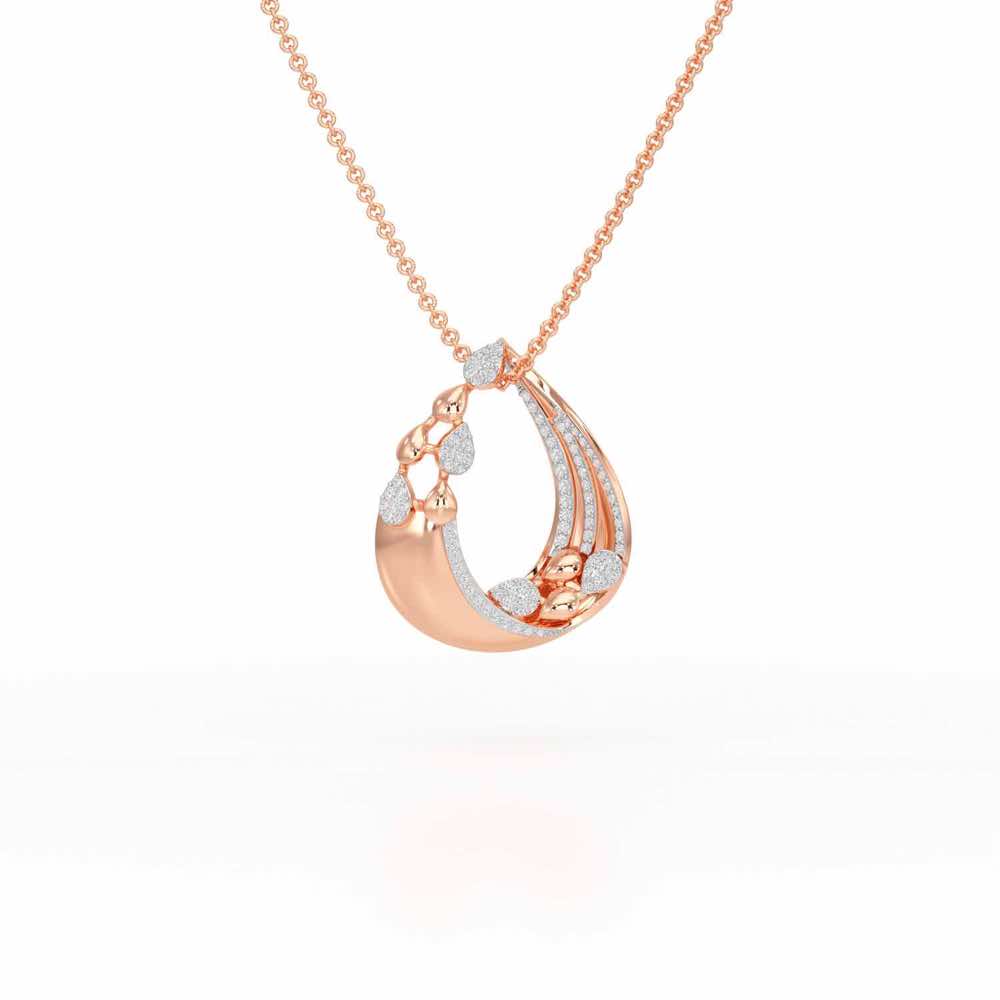 Radiant Gleam Silver Pendant - Rose Gold - Image 1