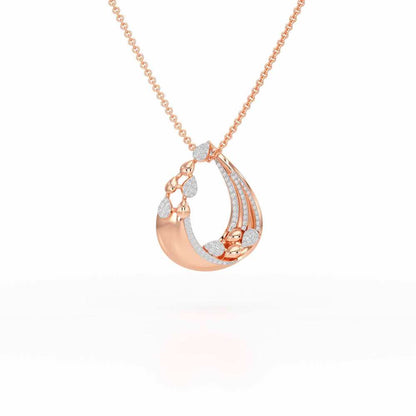 Radiant Gleam Silver Pendant - Rose Gold - Image 1