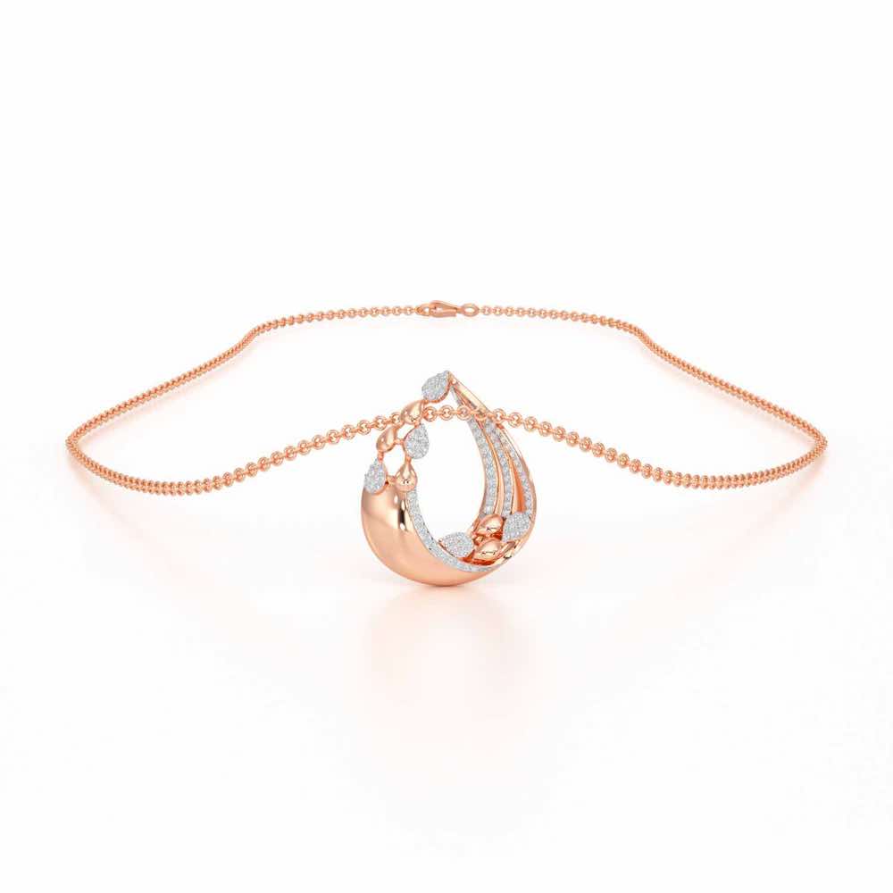 Radiant Gleam Silver Pendant - Rose Gold - Image 3