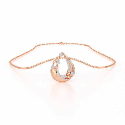 Radiant Gleam Silver Pendant - Rose Gold - Image 3