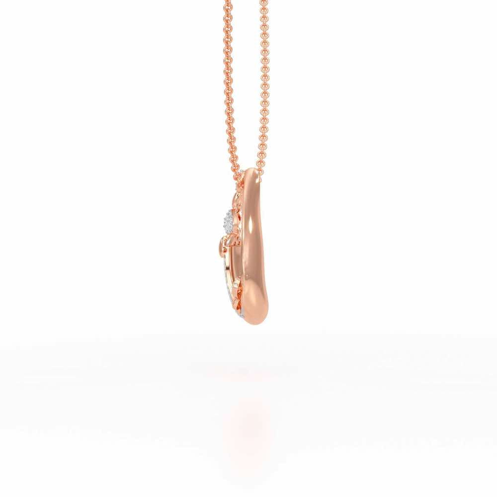 Radiant Gleam Silver Pendant - Rose Gold - Image 4