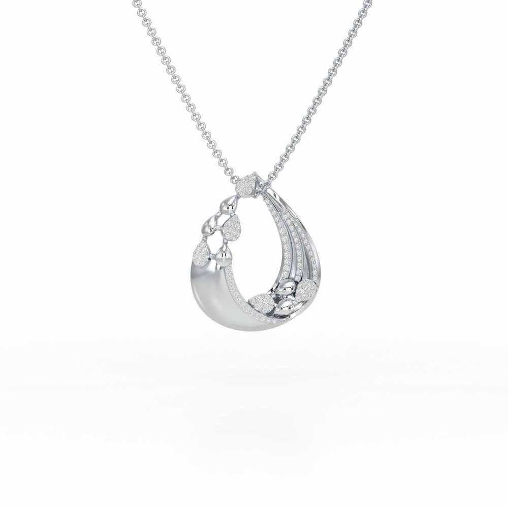 Radiant Gleam Silver Pendant - White Gold - Image 1