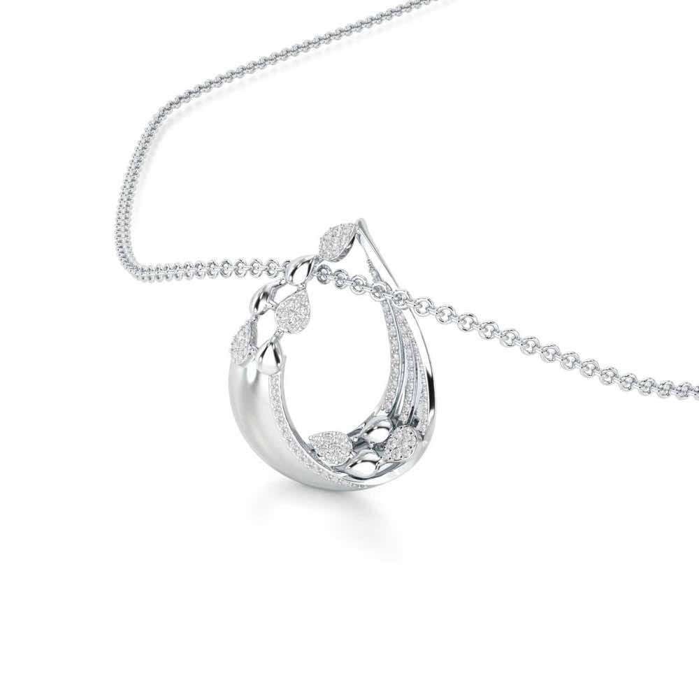 Radiant Gleam Silver Pendant - White Gold - Image 2