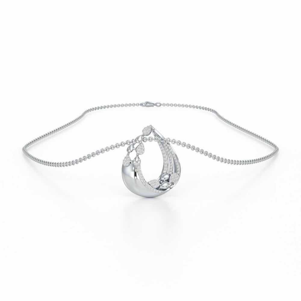 Radiant Gleam Silver Pendant - White Gold - Image 3