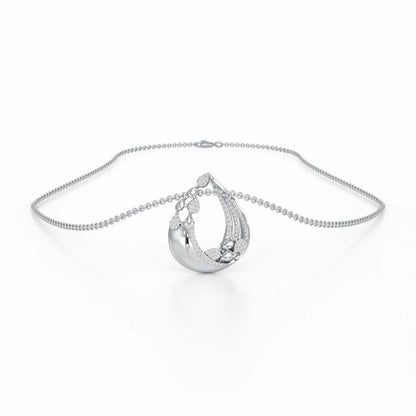Radiant Gleam Silver Pendant - White Gold - Image 3