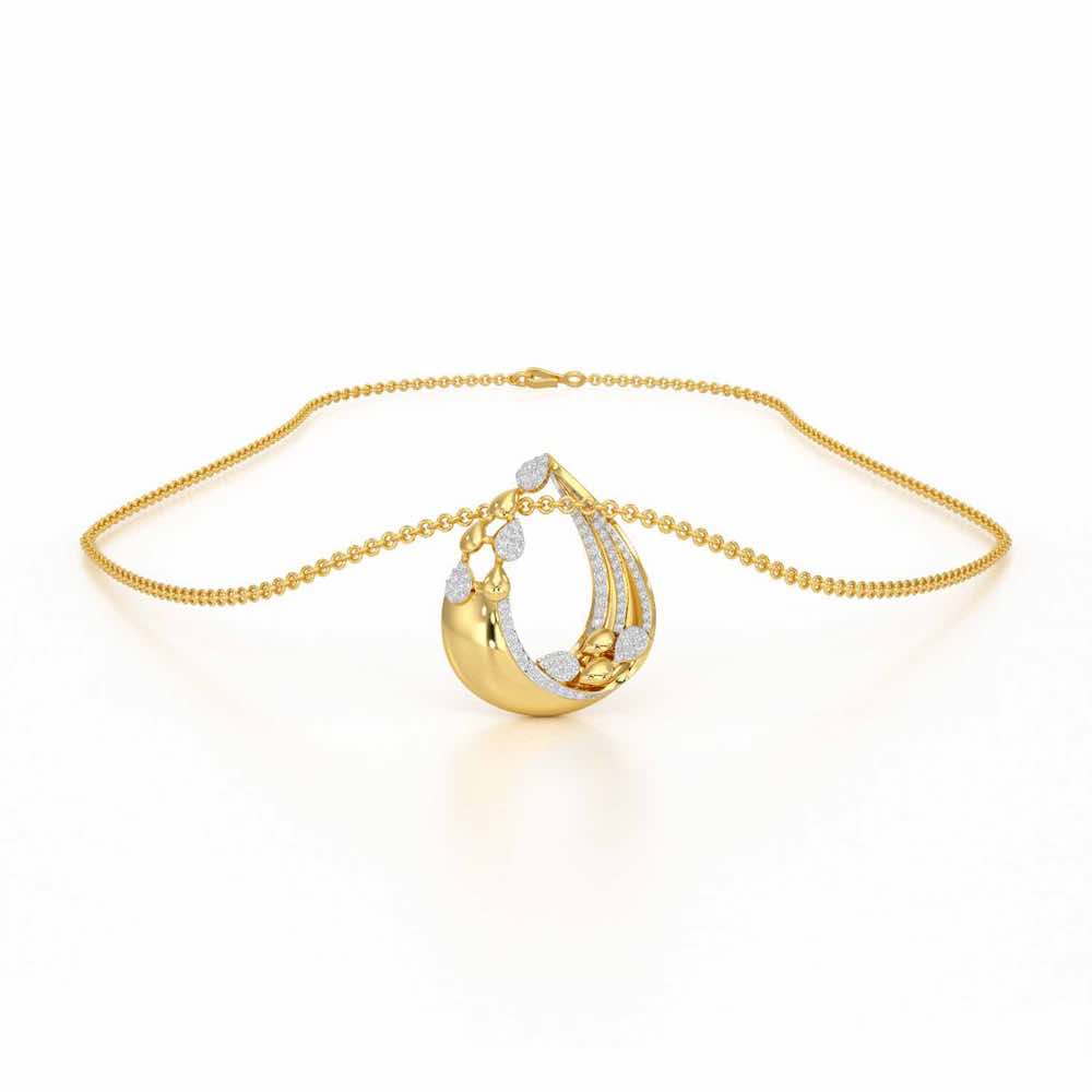 Radiant Gleam Silver Pendant - Yellow Gold - Image 3