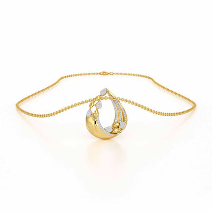 Radiant Gleam Silver Pendant - Yellow Gold - Image 3