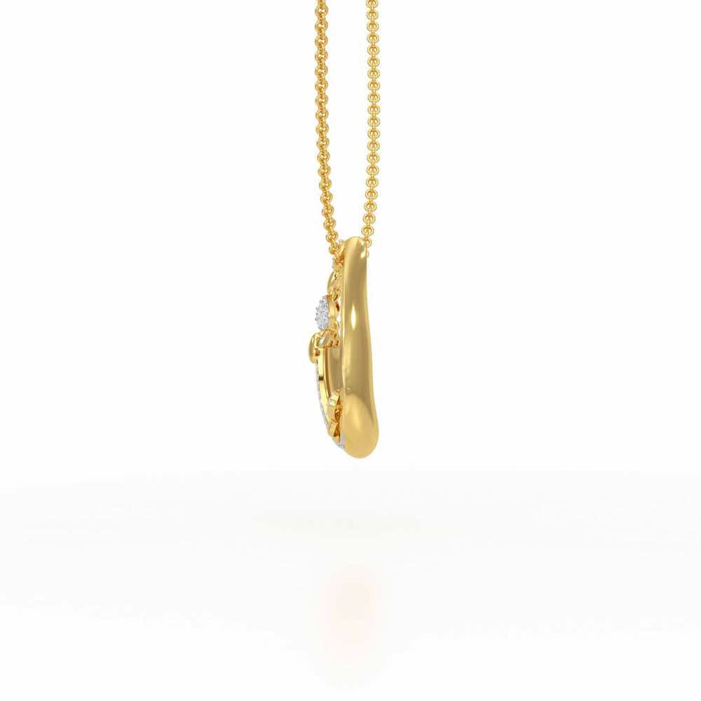 Radiant Gleam Silver Pendant - Yellow Gold - Image 4