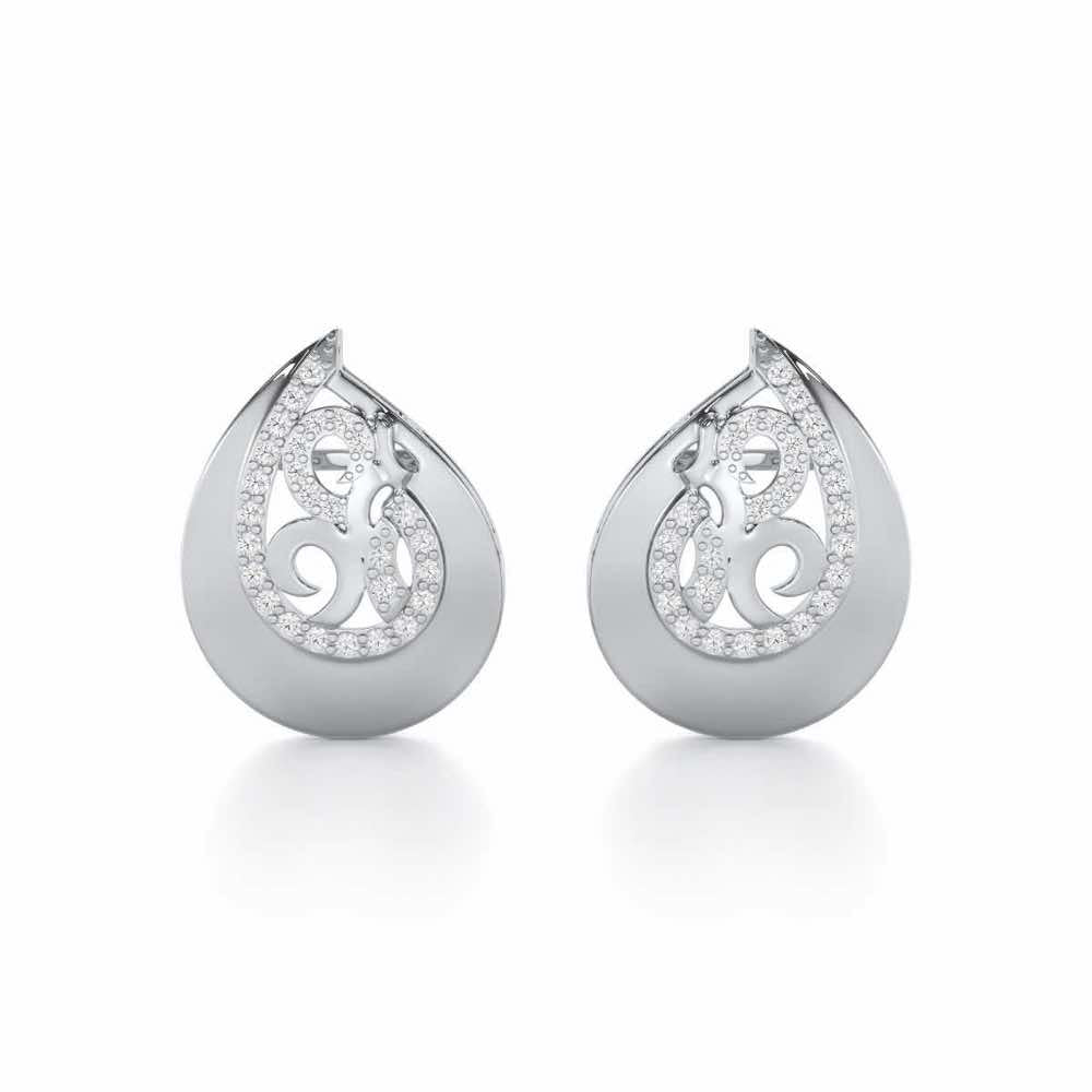 Radiant Harmony Silver Earrings - White Gold - Image 1