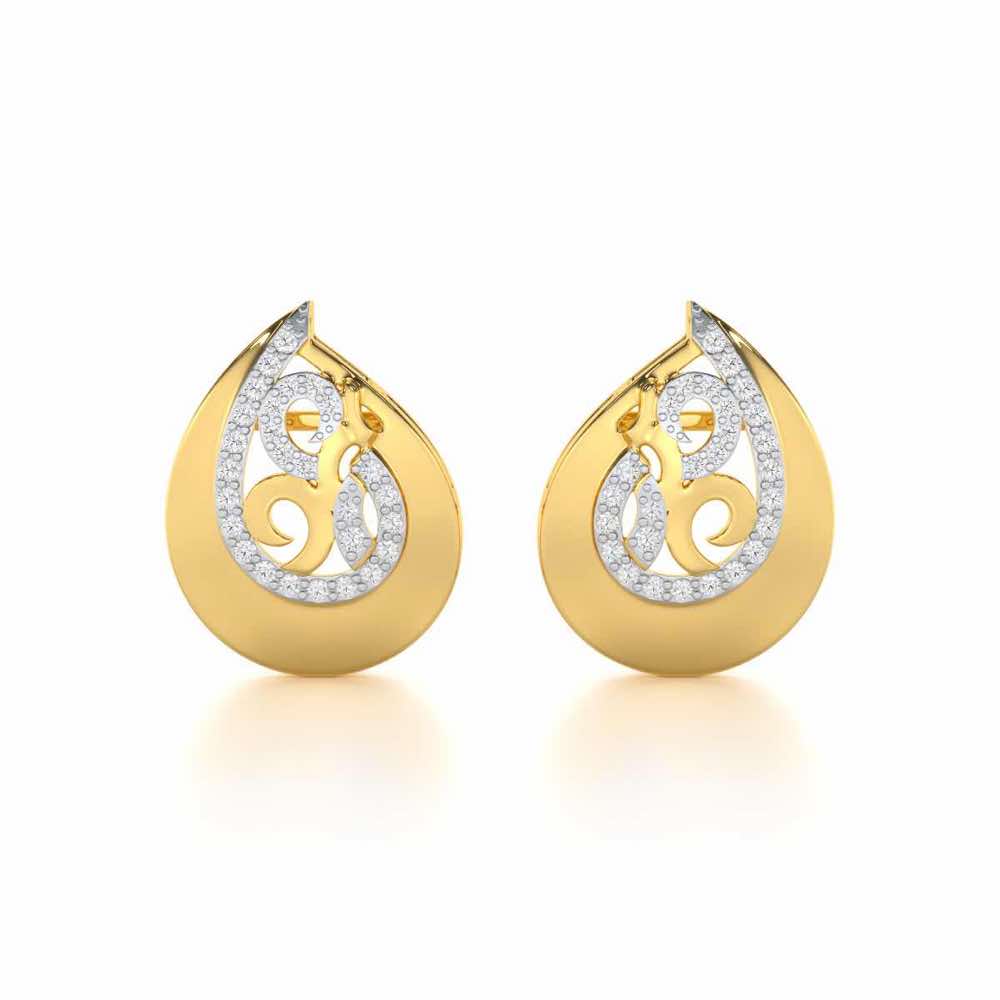 Radiant Harmony Silver Earrings - Yellow Gold - Image 1