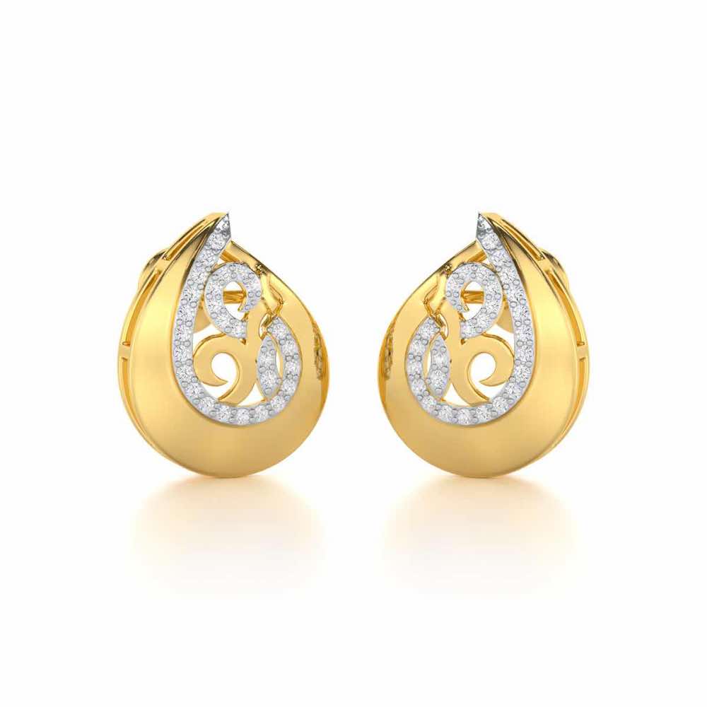 Radiant Harmony Silver Earrings - Yellow Gold - Image 2