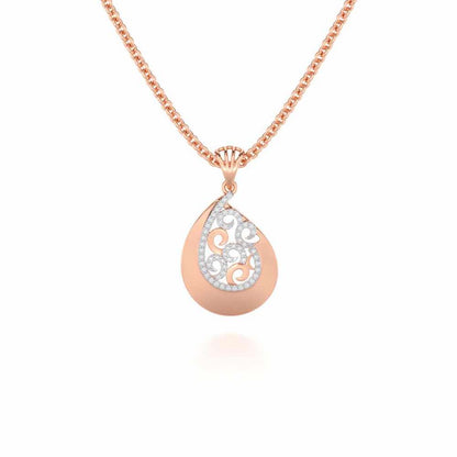 Radiant Harmony Silver Pendant - Rose Gold - Image 1
