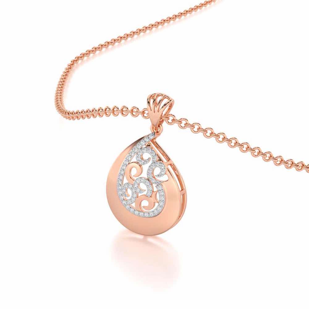 Radiant Harmony Silver Pendant - Rose Gold - Image 2