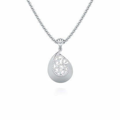 Radiant Harmony Silver Pendant - White Gold - Image 1