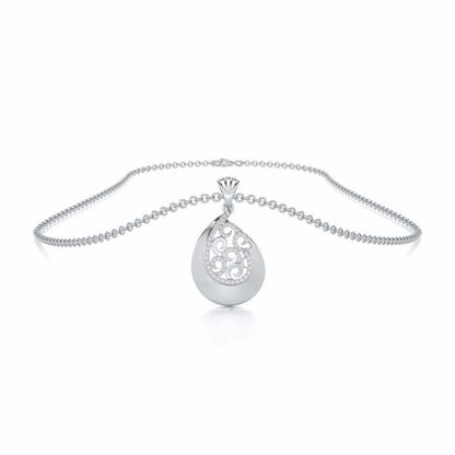 Radiant Harmony Silver Pendant - White Gold - Image 3