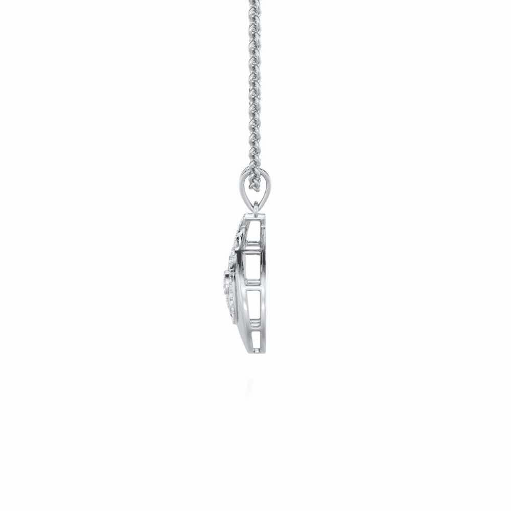 Radiant Harmony Silver Pendant - White Gold - Image 4