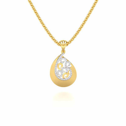 Radiant Harmony Silver Pendant - Yellow Gold - Image 1