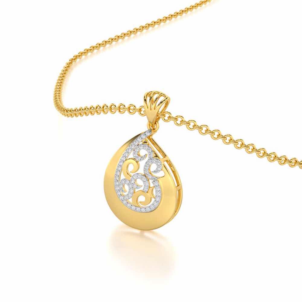 Radiant Harmony Silver Pendant - Yellow Gold - Image 2