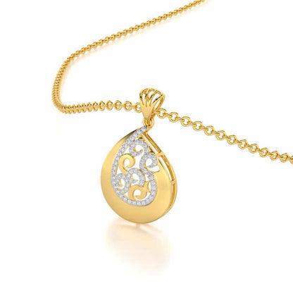 Radiant Harmony Silver Pendant - Yellow Gold - Image 2
