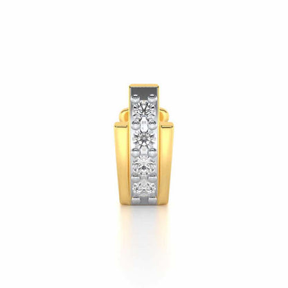 Radiant Line Silver Nosepin - Yellow Gold - Image 1