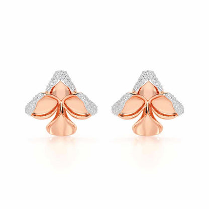 Radiant Luminary Silver Earrings - Rose Gold - Image 1
