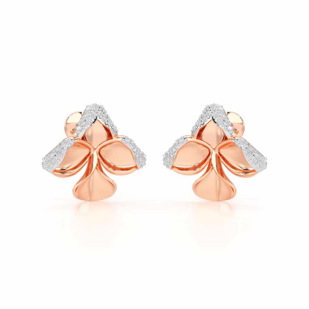 Radiant Luminary Silver Earrings - Rose Gold - Image 2