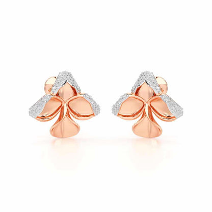 Radiant Luminary Silver Earrings - Rose Gold - Image 2