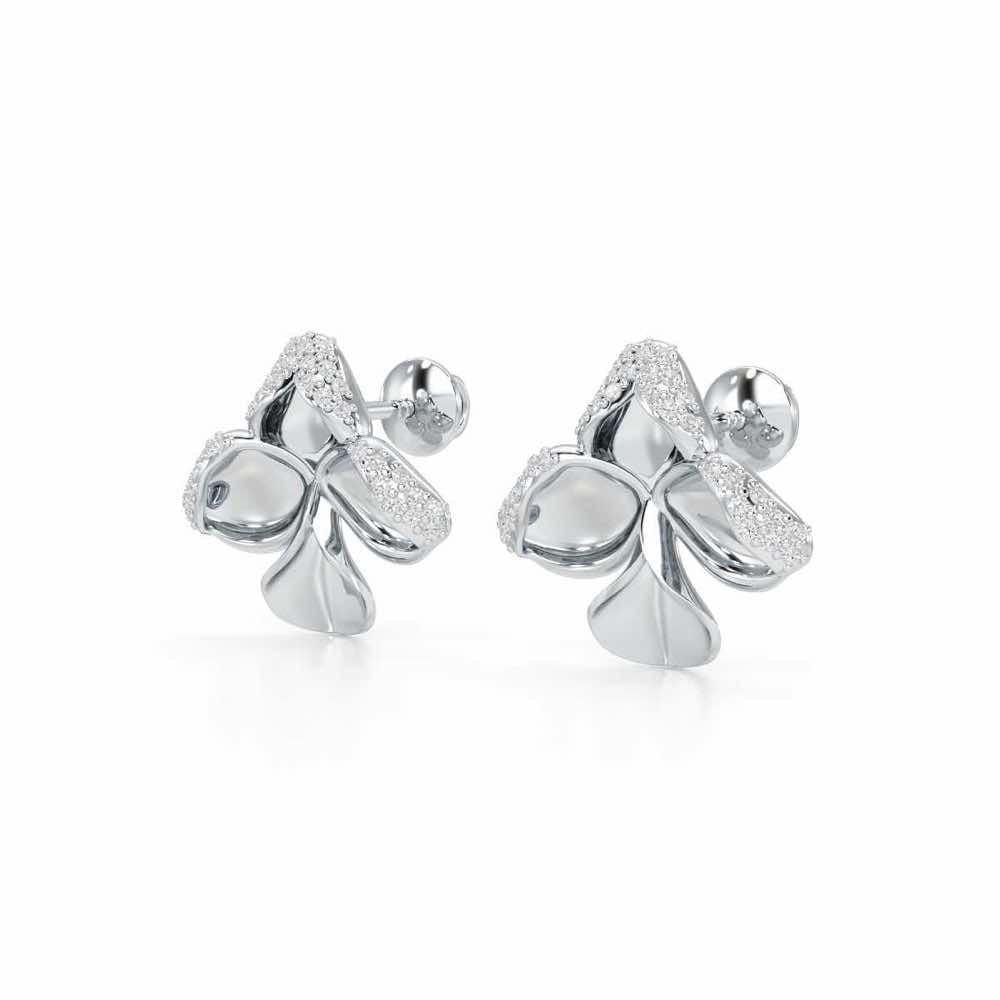 Radiant Luminary Silver Earrings - White Gold - Image 3