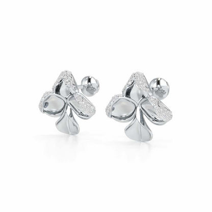 Radiant Luminary Silver Earrings - White Gold - Image 3