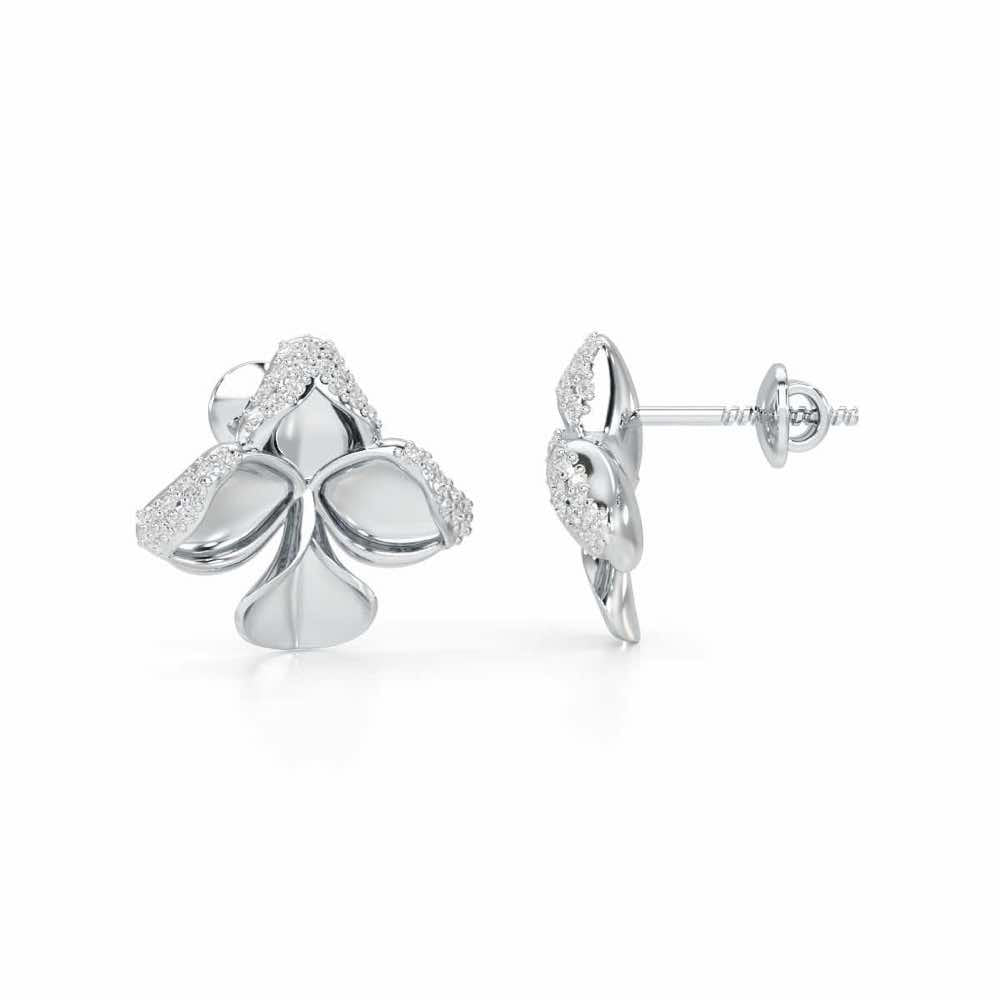 Radiant Luminary Silver Earrings - White Gold - Image 4
