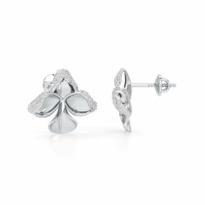 Radiant Luminary Silver Earrings - White Gold - Image 4