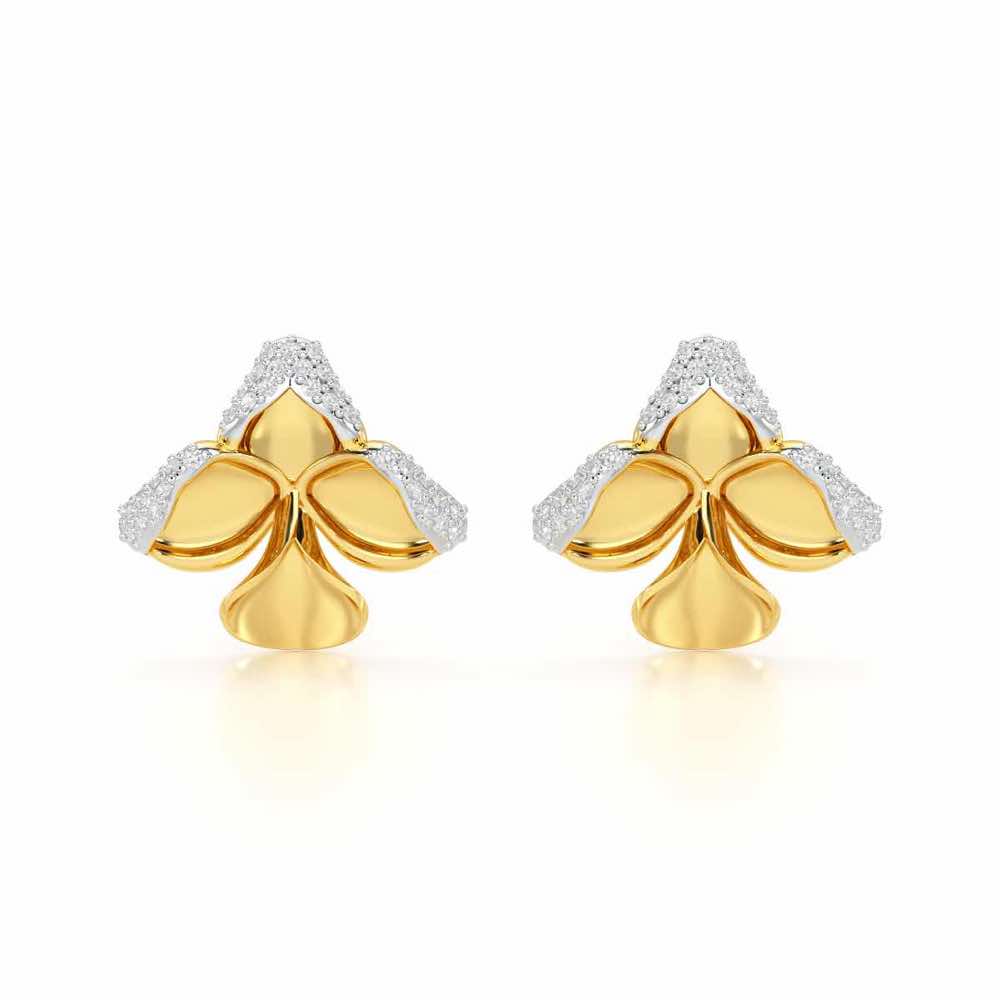Radiant Luminary Silver Earrings - Yellow Gold - Image 1