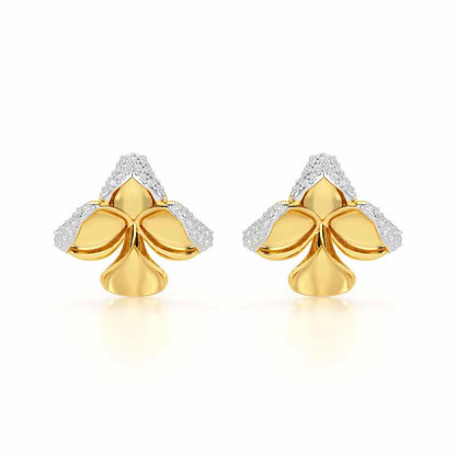 Radiant Luminary Silver Earrings - Yellow Gold - Image 1