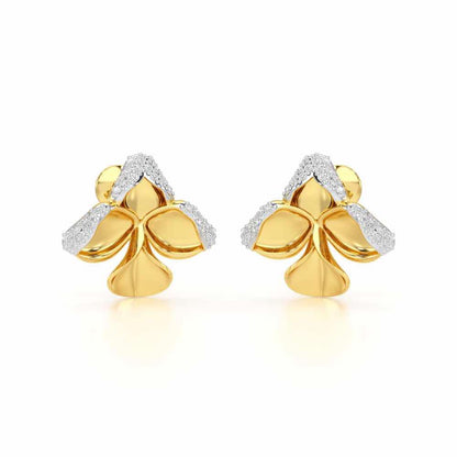Radiant Luminary Silver Earrings - Yellow Gold - Image 2