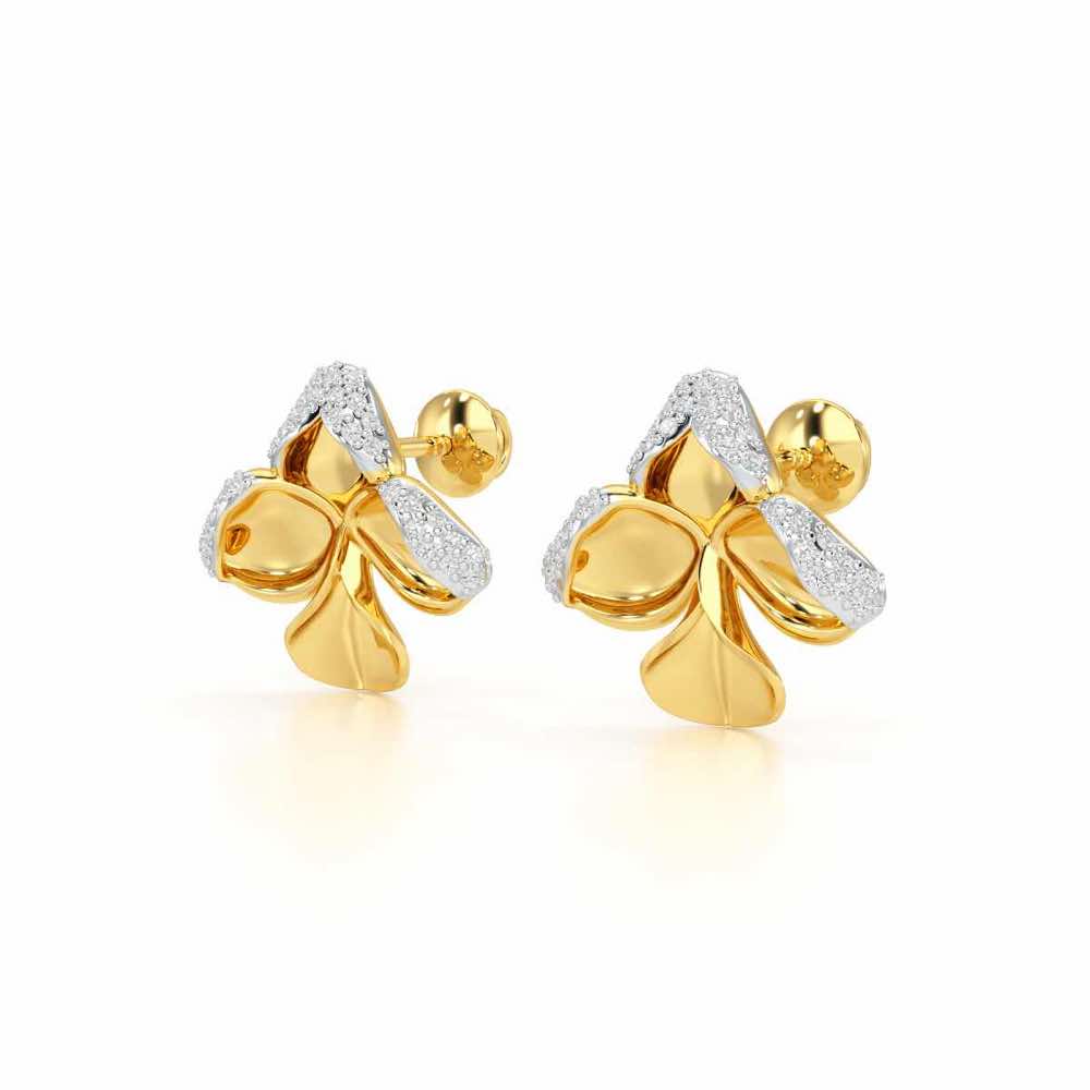 Radiant Luminary Silver Earrings - Yellow Gold - Image 3