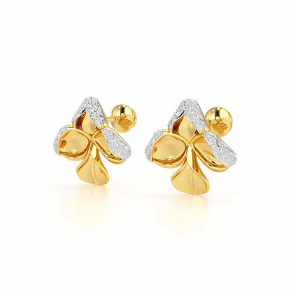Radiant Luminary Silver Earrings - Yellow Gold - Image 3