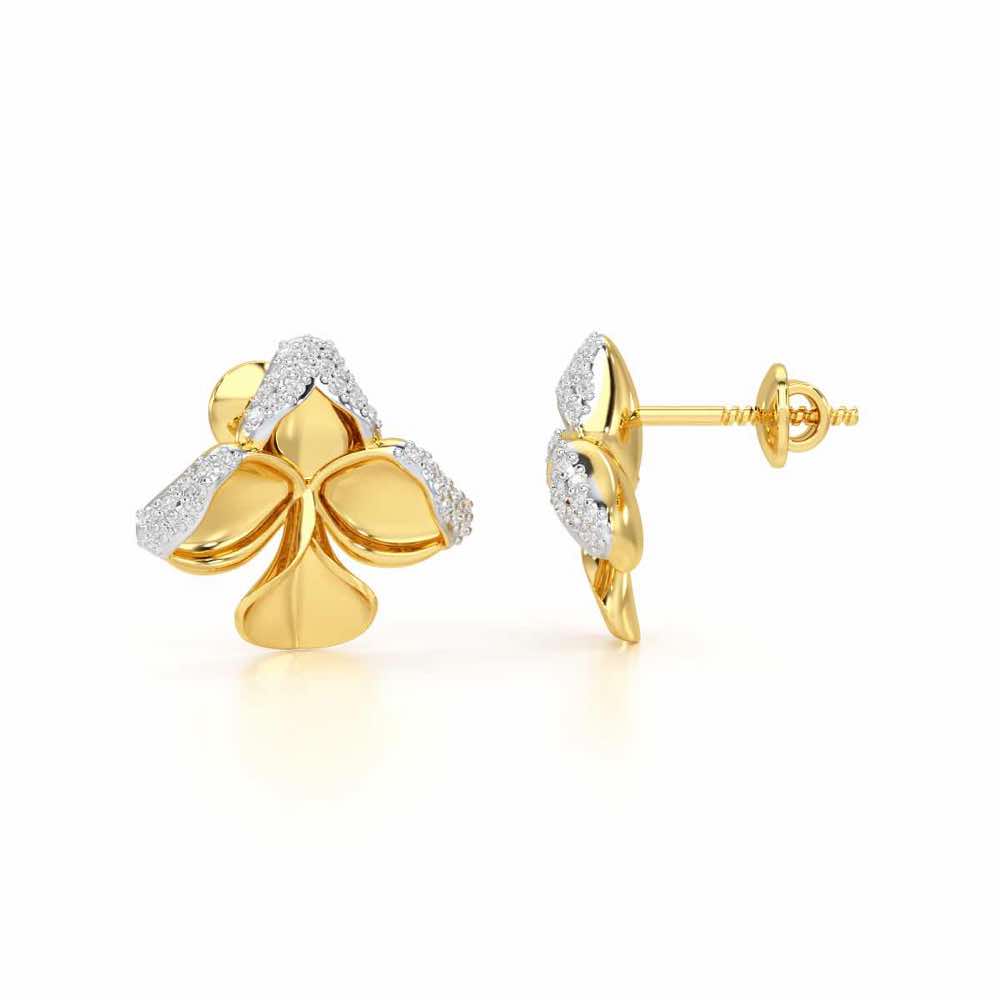 Radiant Luminary Silver Earrings - Yellow Gold - Image 4