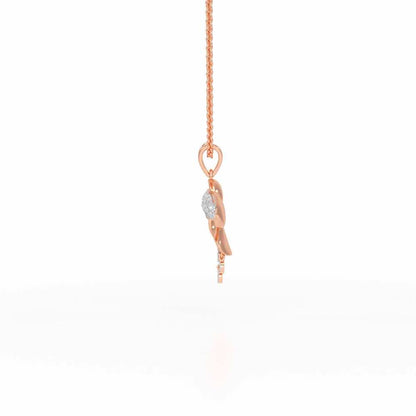 Radiant Luminary Silver Pendant - Rose Gold - Image 4