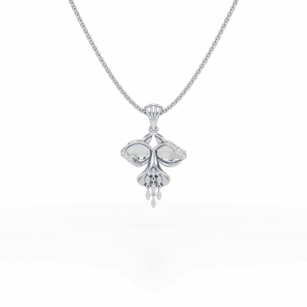 Radiant Luminary Silver Pendant - White Gold - Image 1