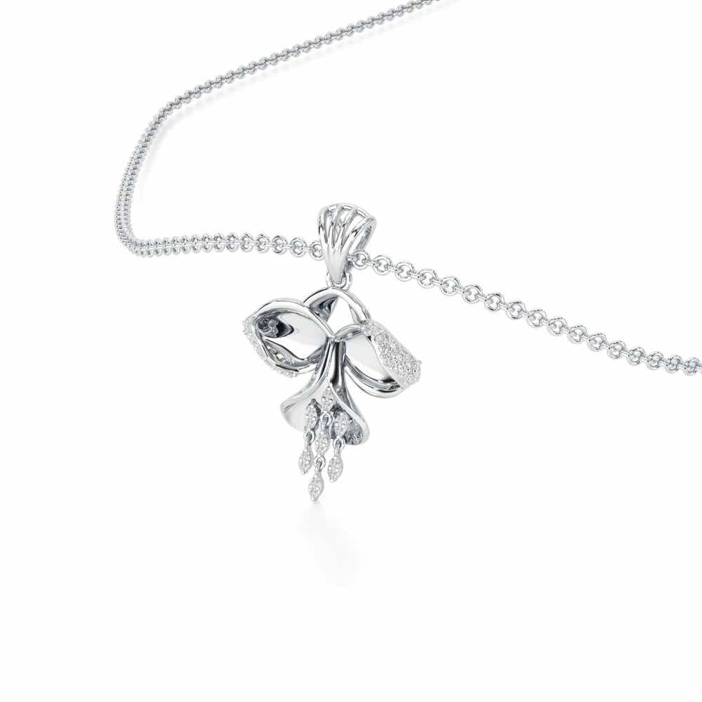 Radiant Luminary Silver Pendant - White Gold - Image 2