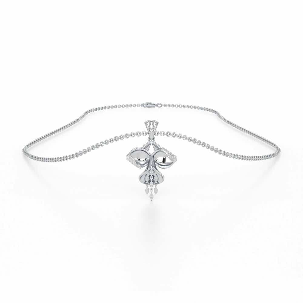 Radiant Luminary Silver Pendant - White Gold - Image 3