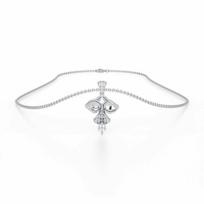 Radiant Luminary Silver Pendant - White Gold - Image 3