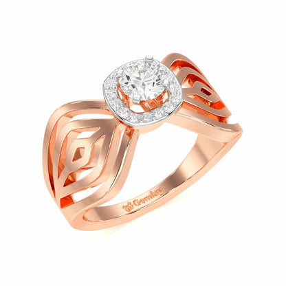 Radiant Majesty Solitaire Ring - Rose Gold - Image 1
