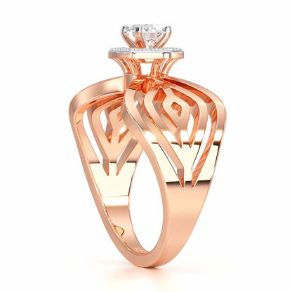Radiant Majesty Solitaire Ring - Rose Gold - Image 3