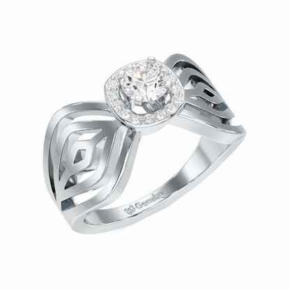 Radiant Majesty Solitaire Ring - White Gold - Image 1