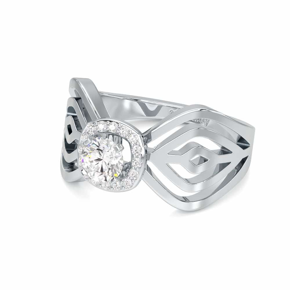 Radiant Majesty Solitaire Ring - White Gold - Image 2