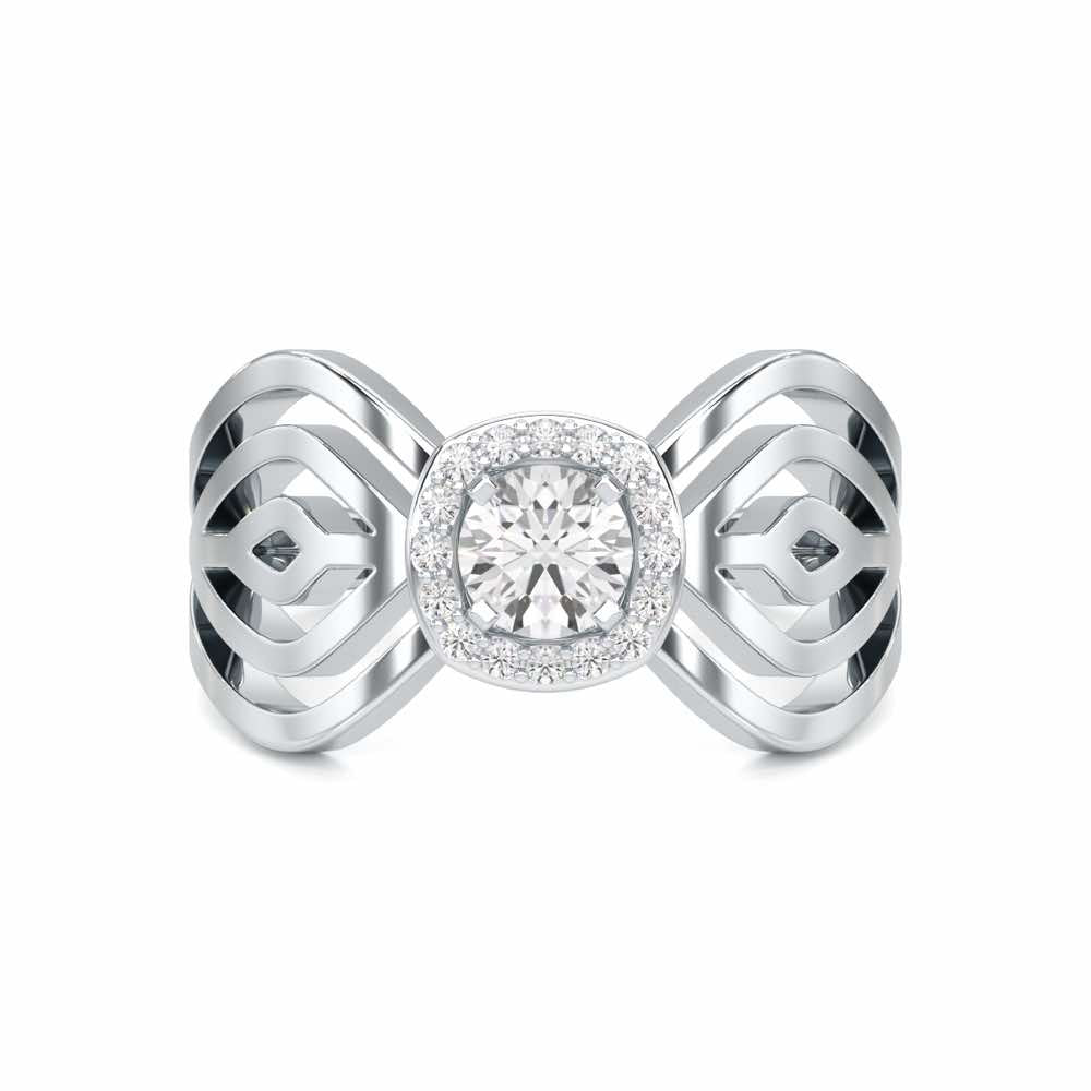 Radiant Majesty Solitaire Ring - White Gold - Image 4