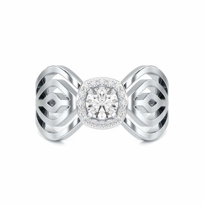 Radiant Majesty Solitaire Ring - White Gold - Image 4