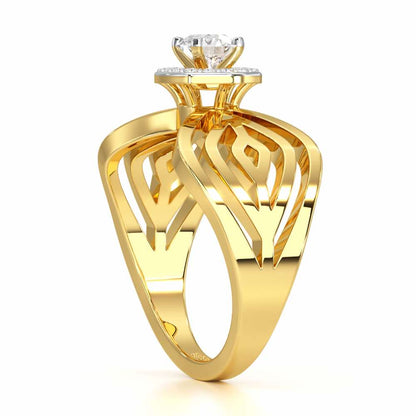 Radiant Majesty Solitaire Ring - Yellow Gold - Image 3