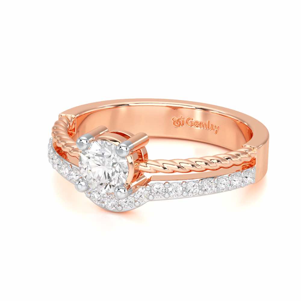 Radiant Mirage Solitaire Ring - Rose Gold - Image 2